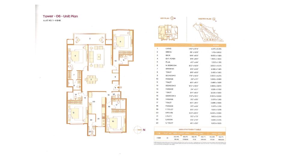 Hiranandani-Maitri-Park-FLoor-Plan-4 BHK